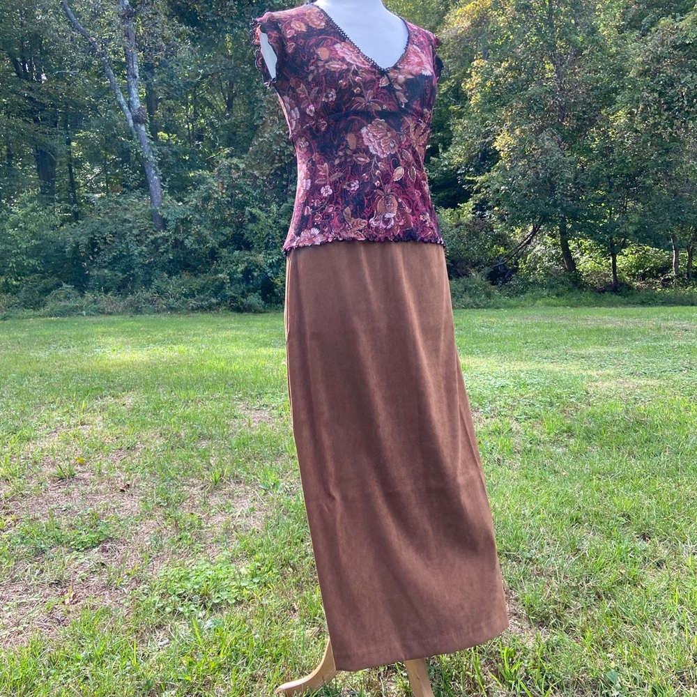Warm Tobacco Maxi Skirt